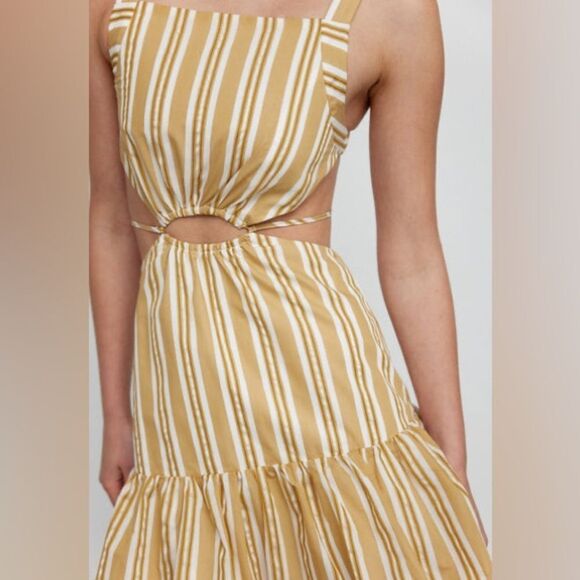 NEW Significant Other EADIE MINI Cut Out DRESS in yellow stripes - Picture 8 of 8